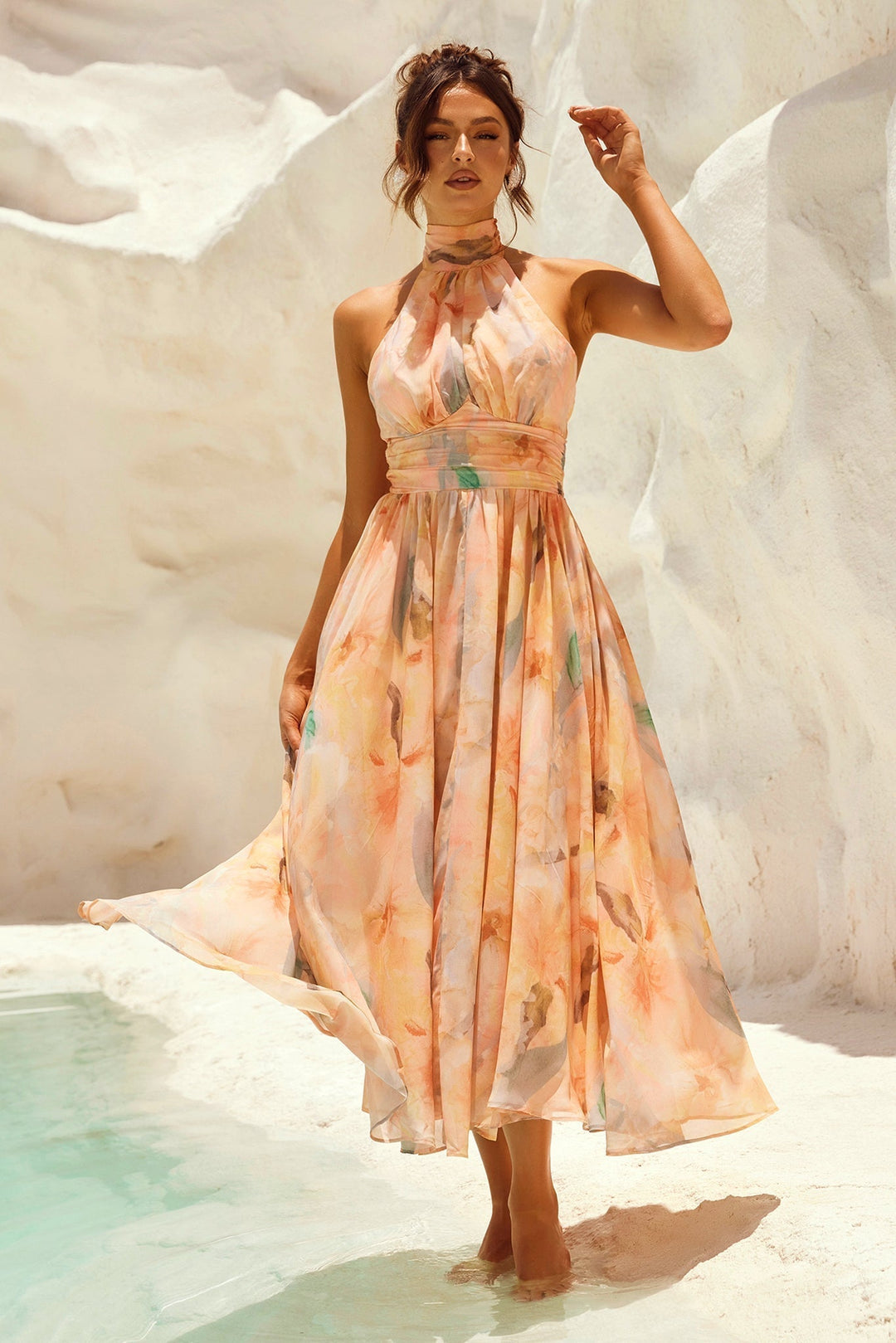 ESTHER™ Watercolor Midi Dress