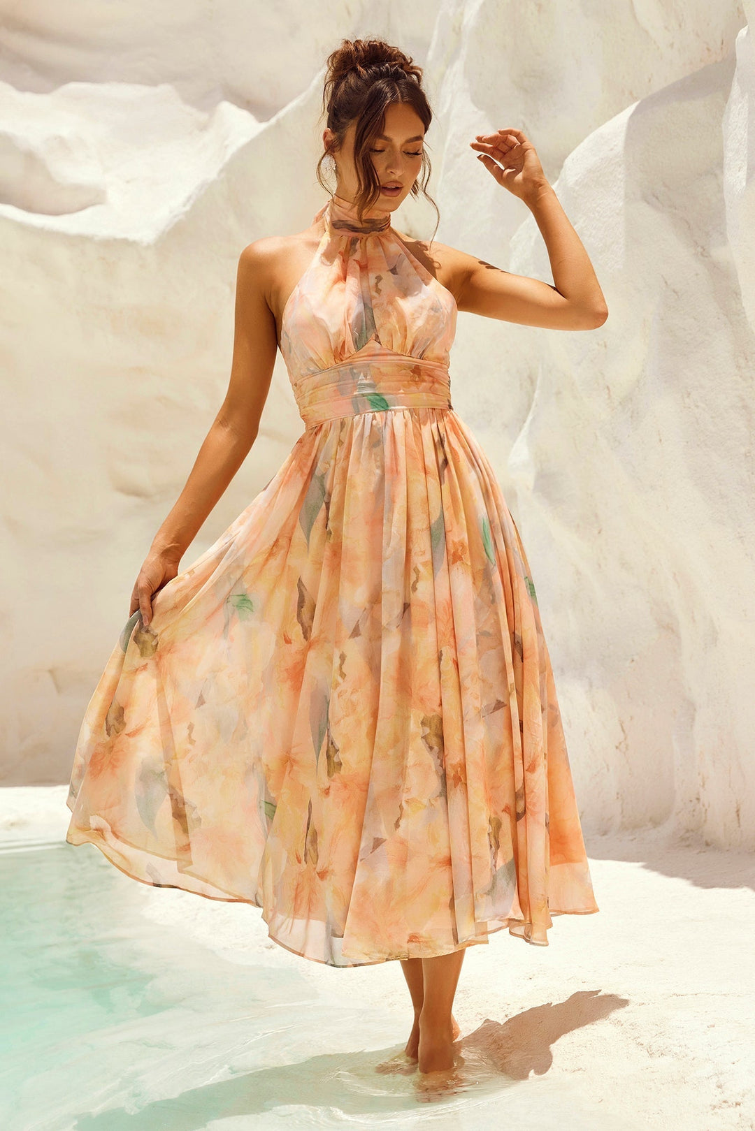 ESTHER™ Watercolor Midi Dress