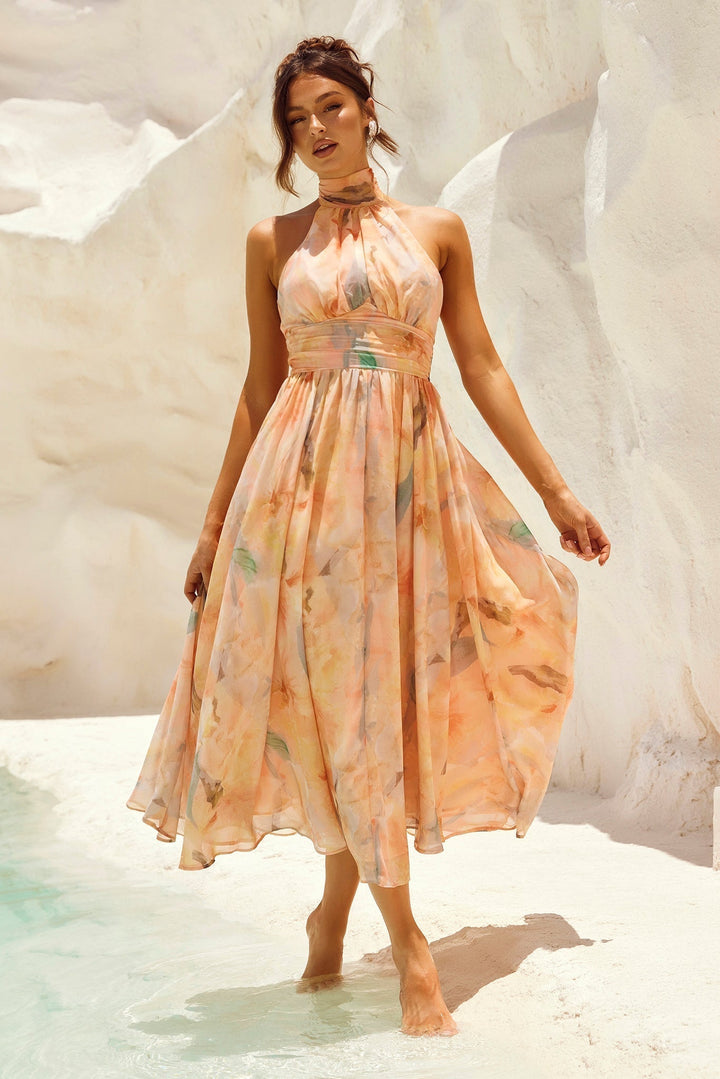 ESTHER™ Watercolor Midi Dress