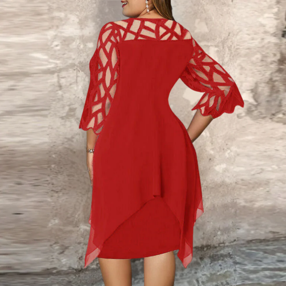 Isabella | Chic Plus Size Midi Dress For Modern Women