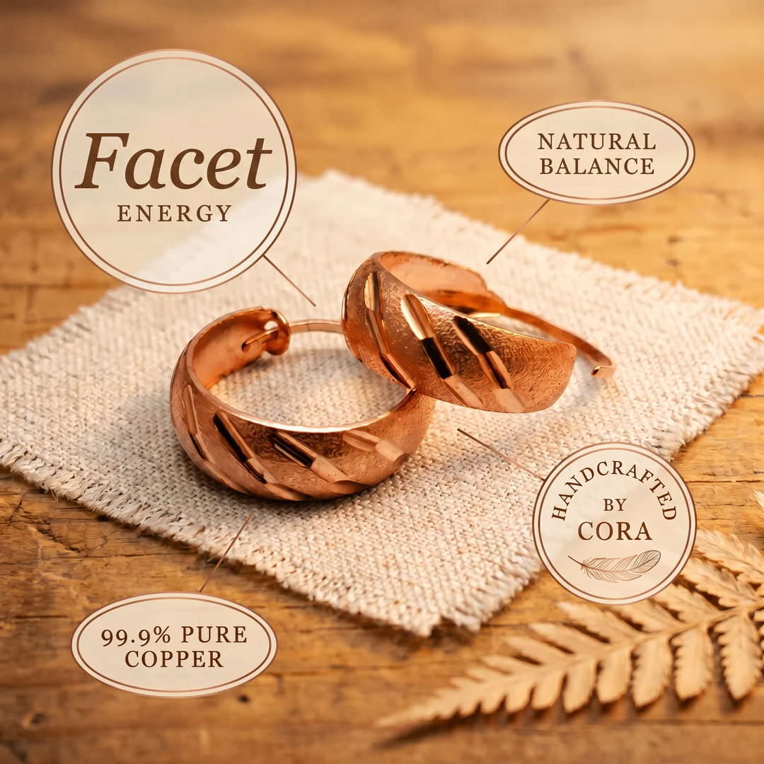 Facet Copper Earrings