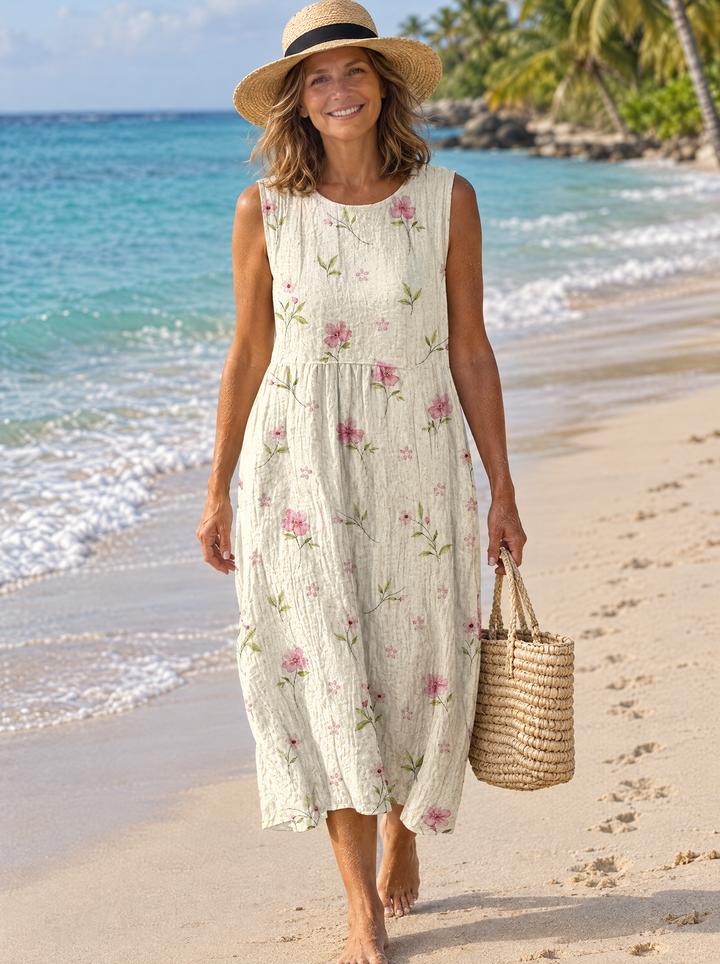 Blossom | Cream Blossom Midi Dress