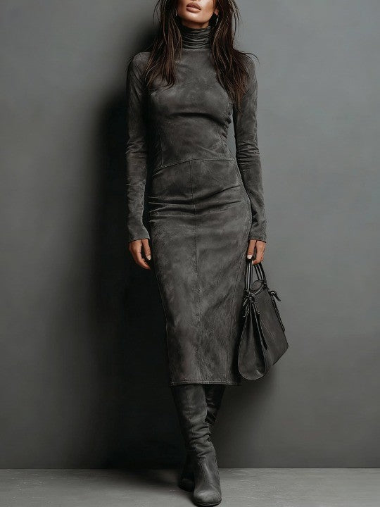 Mildred™ | Elegant Suede Women Maxi Dress