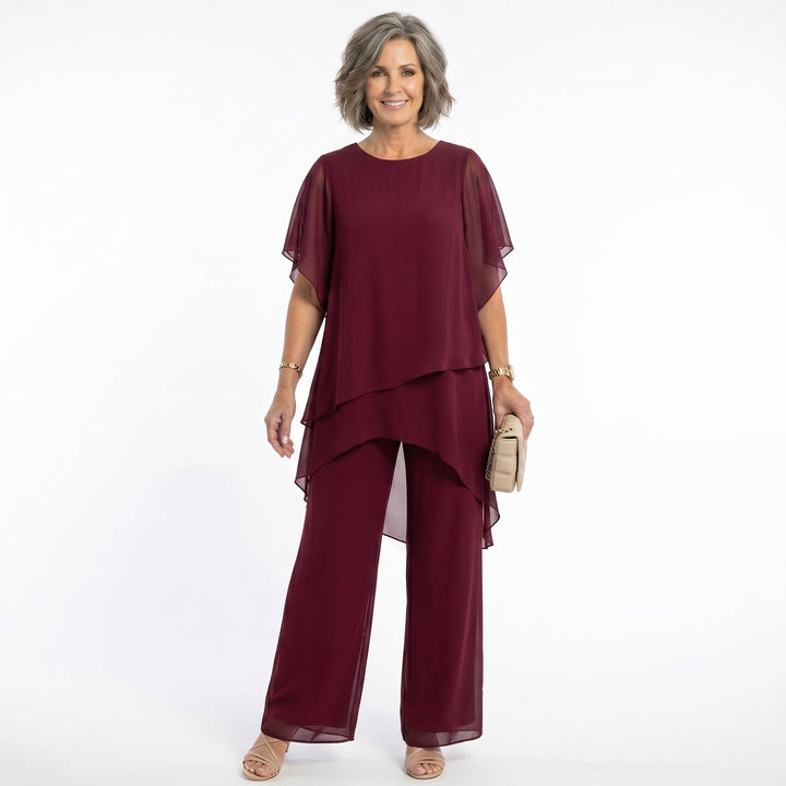 Sharyn™ | Tiered Tunic &amp; Trouser Set