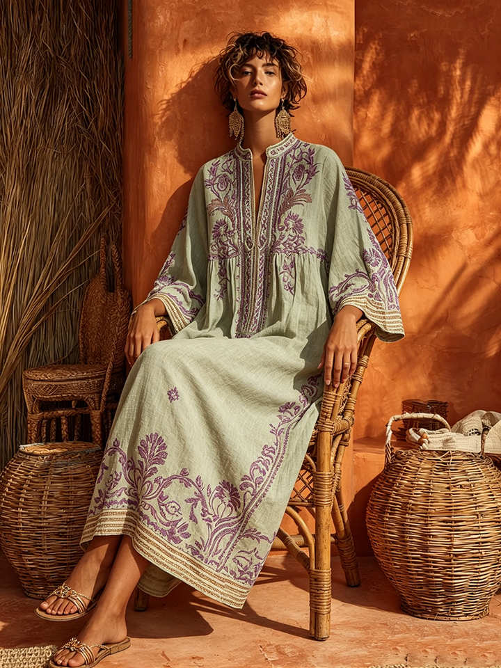 Elena™ | Elegant Long Mediterranean Dress