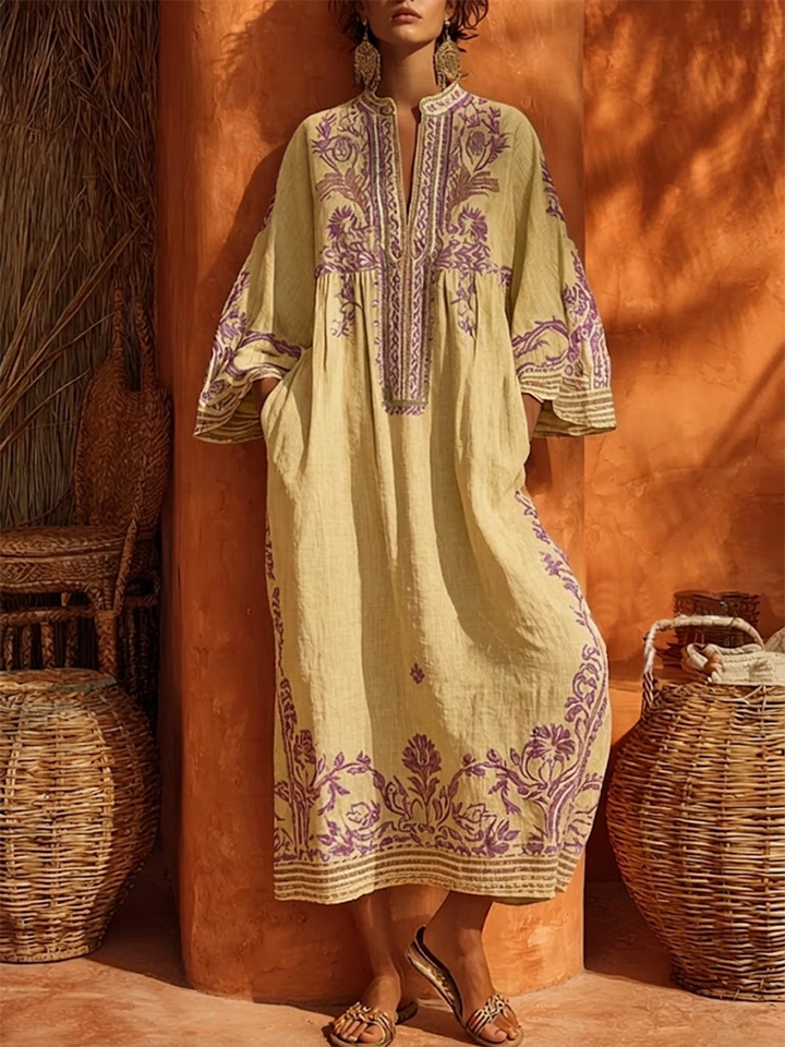 Elena™ | Elegant Long Mediterranean Dress
