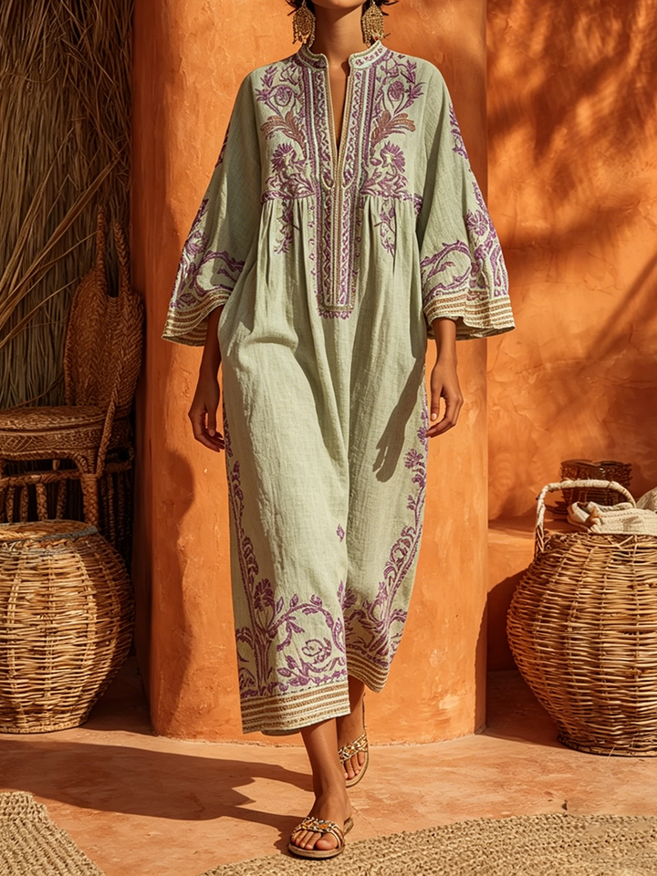 Elena™ | Elegant Long Mediterranean Dress