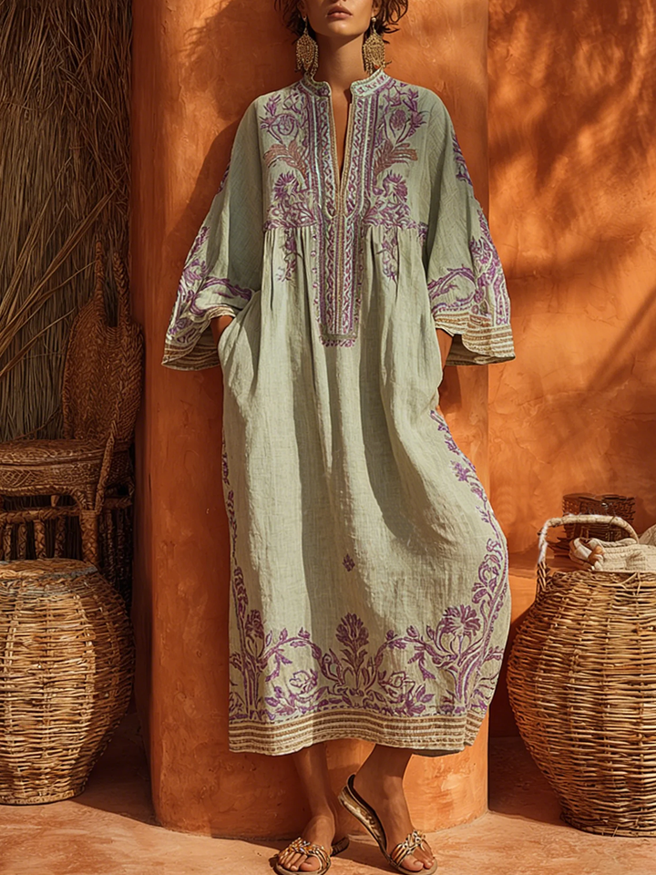 Elena™ | Elegant Long Mediterranean Dress