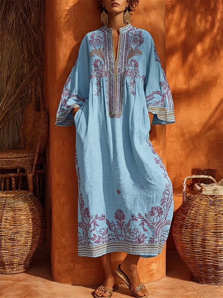Elena™ | Elegant Long Mediterranean Dress