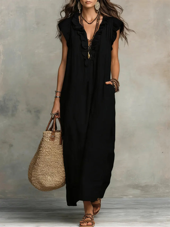 Charlotte | Bohemian Maxi Dress with V-Neck