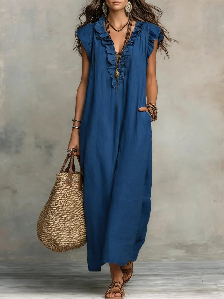 Charlotte | Bohemian Maxi Dress with V-Neck