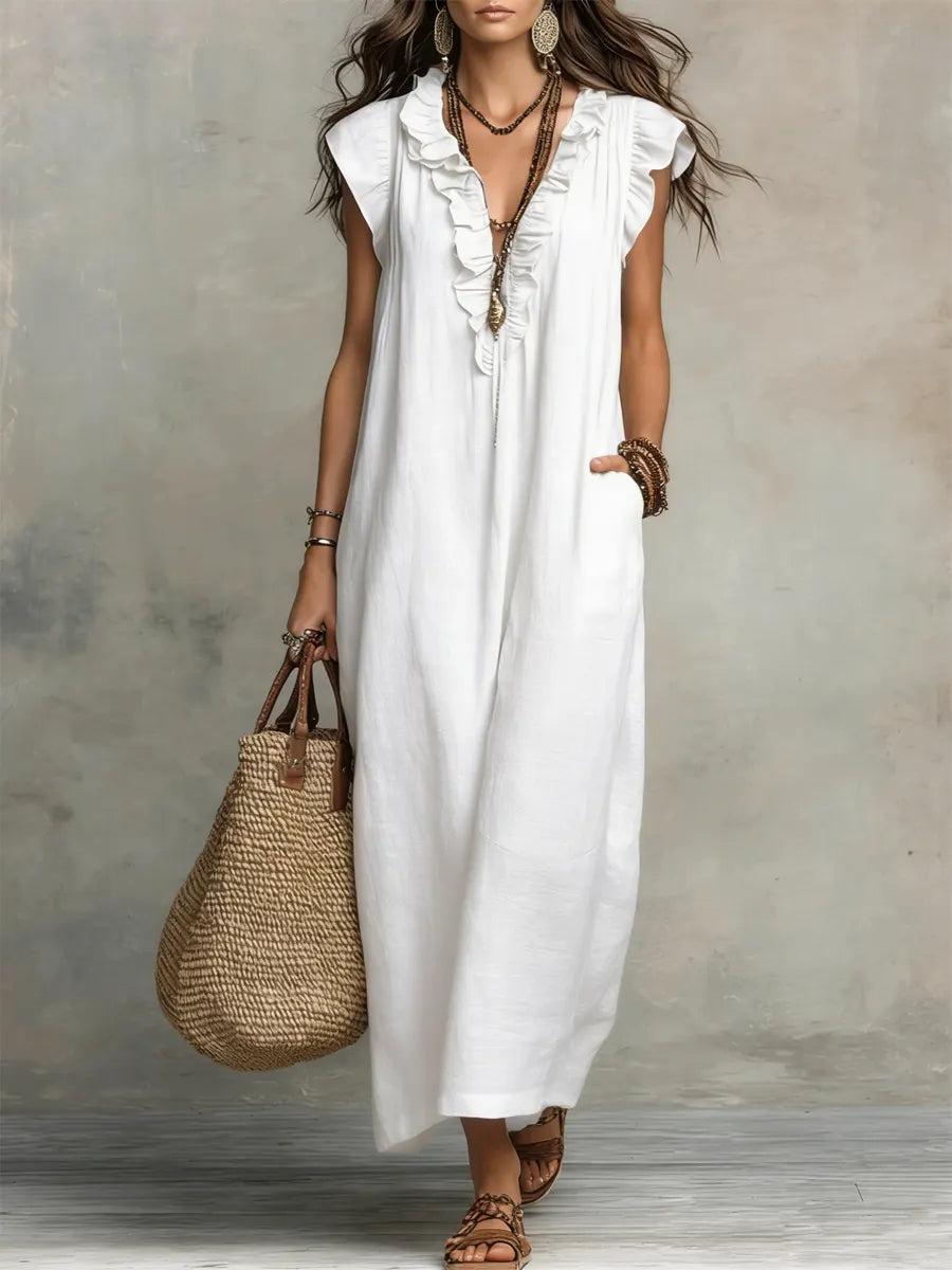 Charlotte | Bohemian Maxi Dress with V-Neck