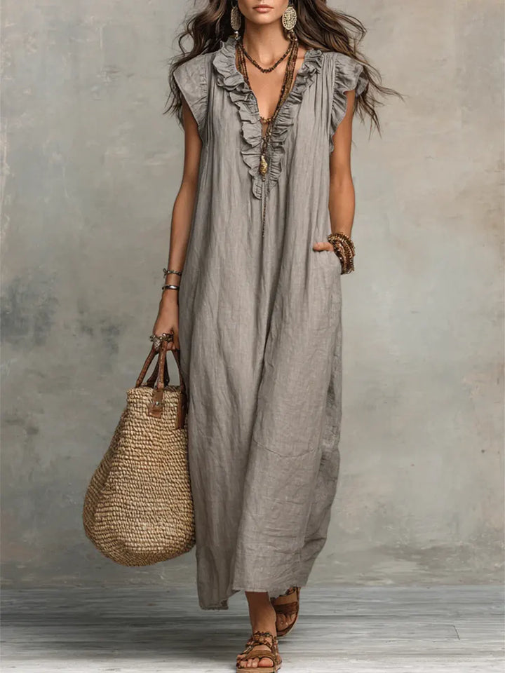 Charlotte | Bohemian Maxi Dress with V-Neck