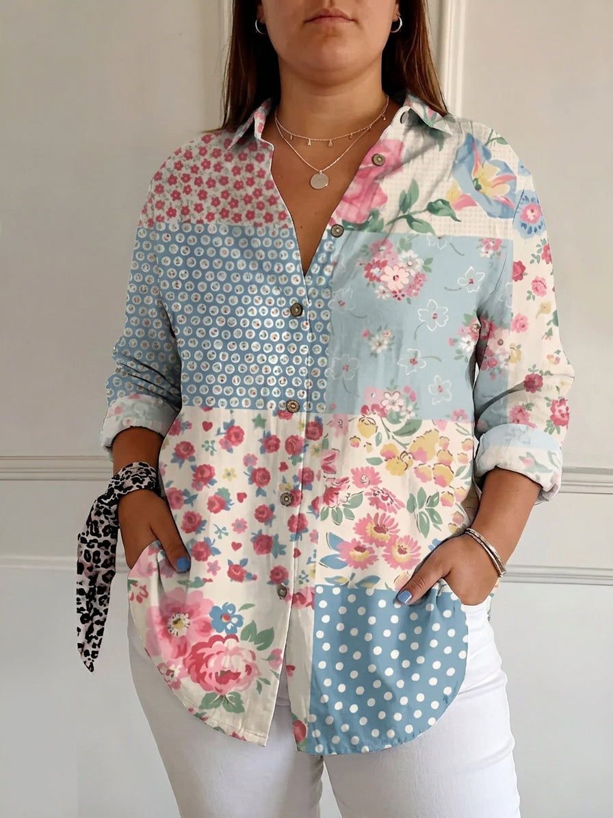 Opaline | Chic Blouse with Whimsical Prints
