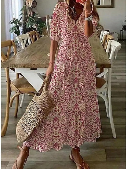 Cassia™ | Women Boho Tummy Coverage Maxi Dress
