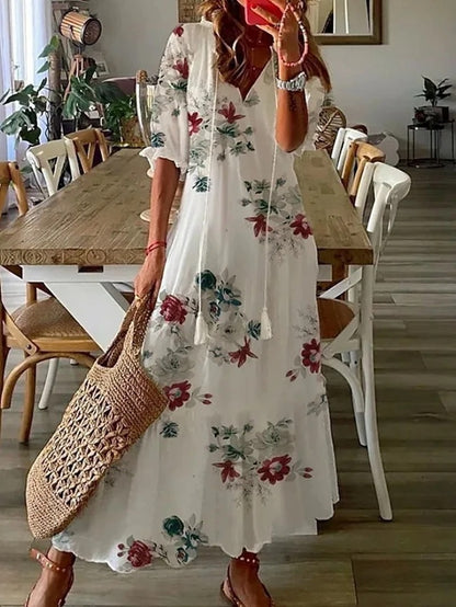 Cassia™ | Women Boho Tummy Coverage Maxi Dress